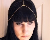 ON SALE Golden Whispers Chain Headpiece Head Chain Headdress SALE was 13.00