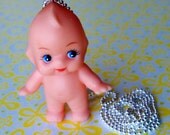 SALE Vintage Baby Boy Kewpie Necklace