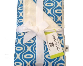 HIPSTER Blue Baby Blanket