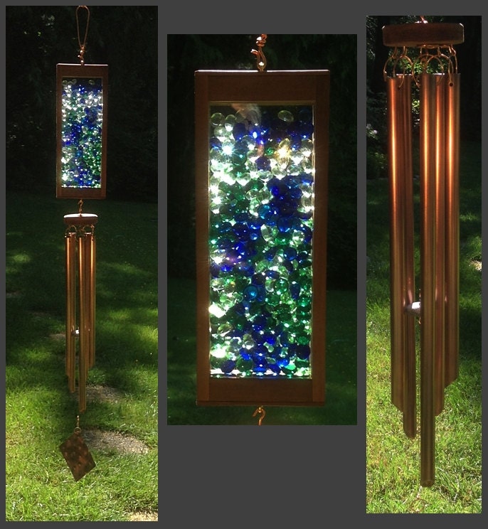 Wind Chime, Stained Glass, Copper, Windchime, Wind Chimes, Windchimes, Suncatcher