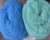 Needle Felting Wool-4oz. Bag--Periwinkle Blue and Sea Foam Green