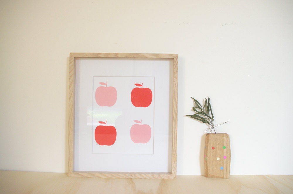 8x10" Apples screenprint