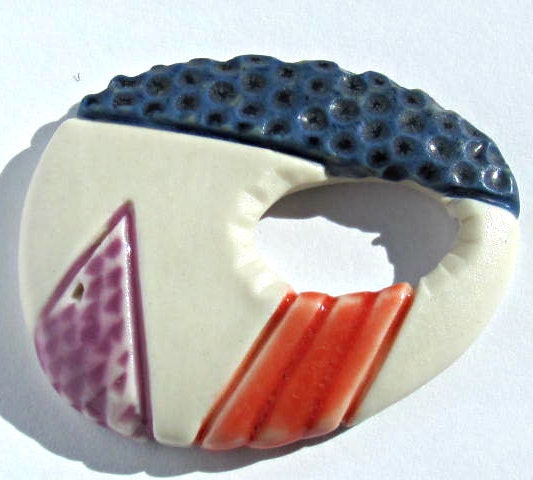 Abstract  Porcelain Pendant