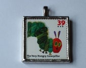 Postage Stamp Pendant - Very Hungry Caterpillar