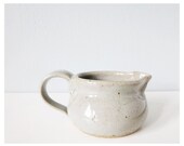 Ceramic creamer grey stars miniature pitcher -  unique handmade stoneware pottery