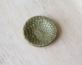 Moss Green Porcelain Clay Trinket Dish