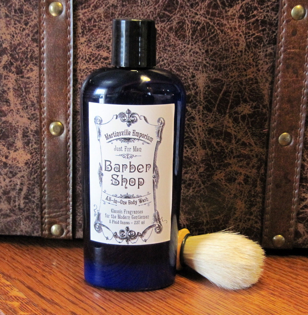 Barber Shop Just for Men All in One Body Wash - Shower Gel - Shampoo - Bubble Bath - Vegan