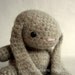 Felted Wool Bunny Crochet Plush Toy Ecru