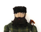 Woodsman Lumberjack wool doll