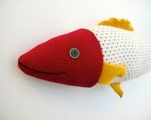 Bright Happy fish wool pillow