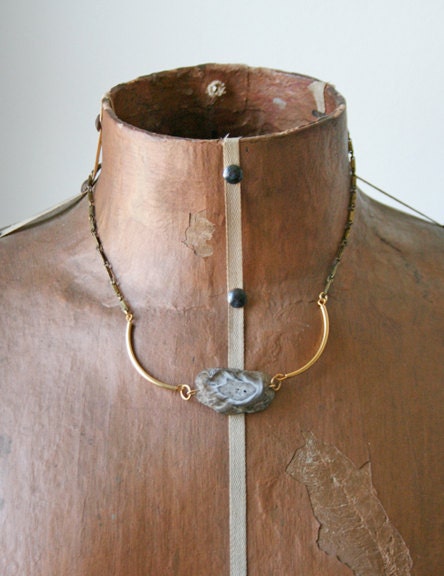 end of jupiter - chunky agate geometric necklace
