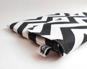 iPad case, iPad cover, iPad sleeve fits other tablets and netbooks - Black and white chevron - Custom Sizing Available