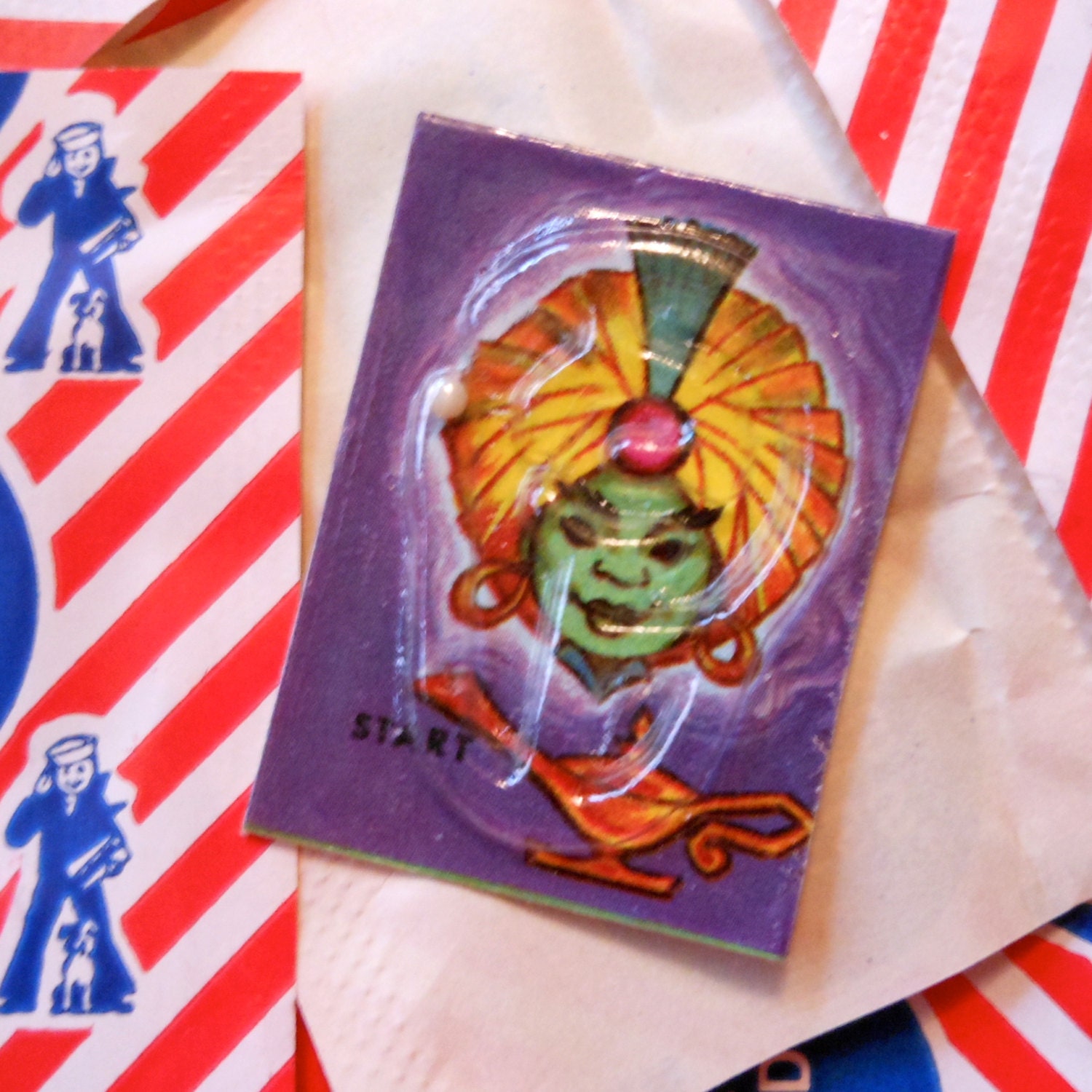 1970s TINY GENIE PUZZLE Vintage Cracker Jack Game