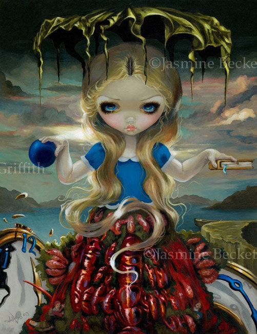 Alice in a Dali Dress surreal wonderland fairy art print by Jasmine Becket-Griffith12x16 BIG