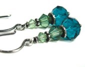 Swarovski Crystal and Sterling Silver Earrings