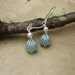 Small Amazonite and Fresh Water Pearl Earrings - Sterling Silver Wire Wrapped Beads Stone Earrings - Little Amazonite Jewelry