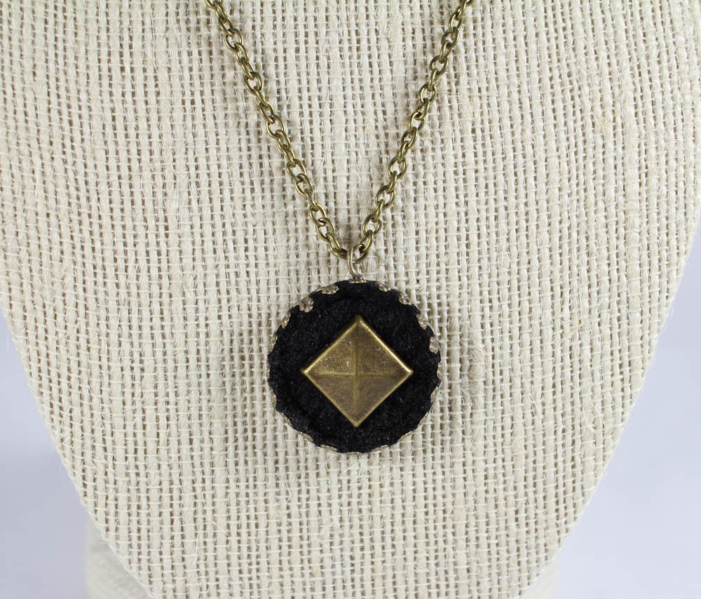Bronze Spike and Black Pendant