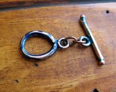 Peacock Blue Toggle - Patina Copper Clasp
