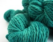 Hand dyed yarn, bulky baby alpaca, chunky knitting crochet wool, Teal Temptation, Perran Yarns