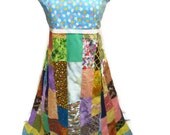 All Patchwork Dress  Hippie patchwork Festival Sundress Adjustable