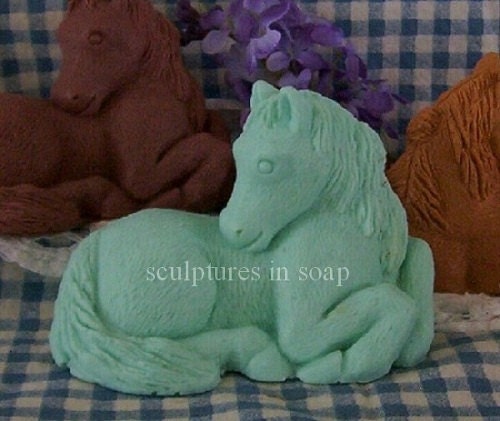 Horse Original Handmade Life Like Draft Horse Silicone Soap Mold Candle Mold by Artist Debra Alouise