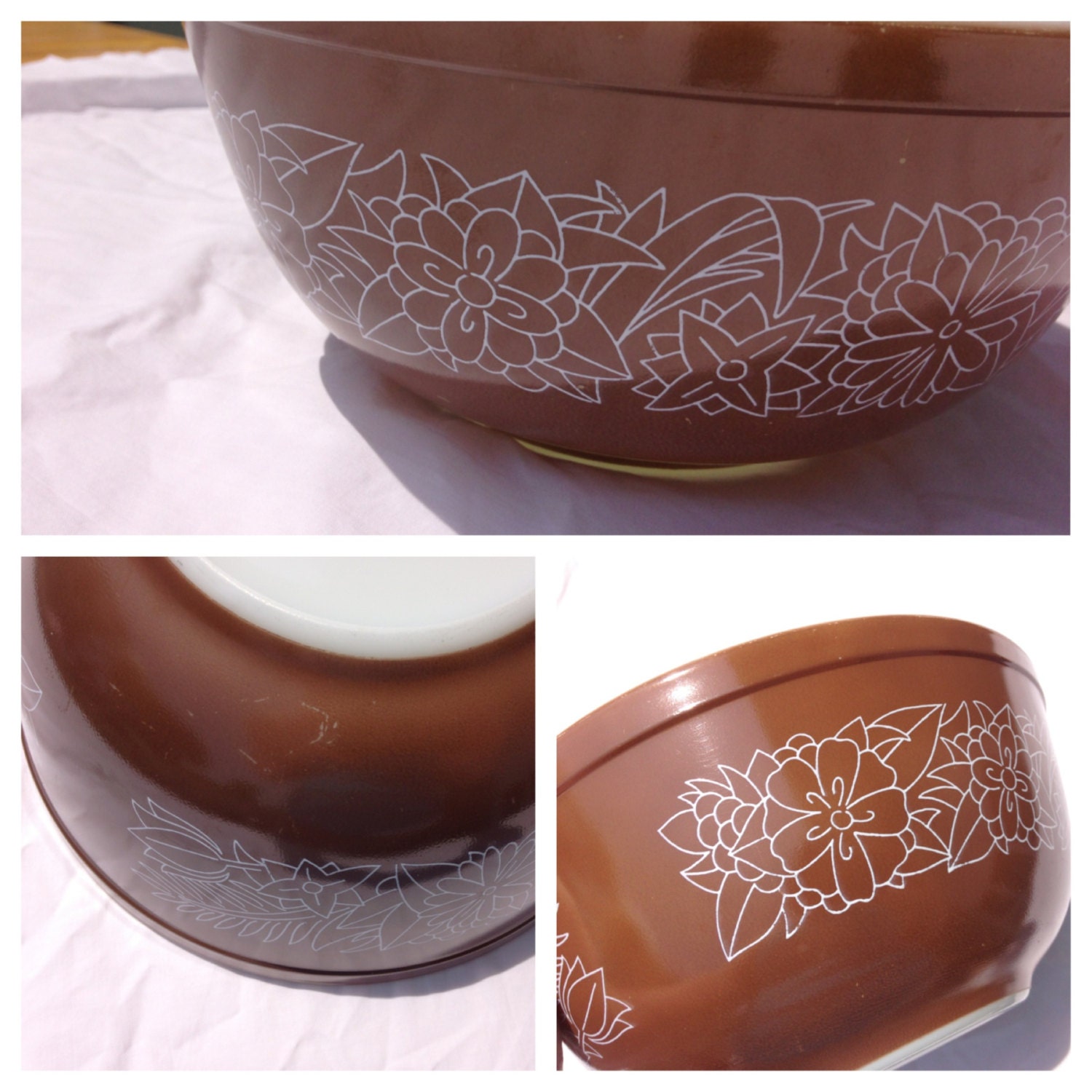 Vintage Pyrex Bowl-Woodland Brown-2 1/2 Qt-403