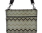 SALE  13 inch Laptop Bag Unisex Chevron Messenger Bag Laptop Case  Cross-Body Bag Macbook Pro 13 / Air / Retina blue gray yellow