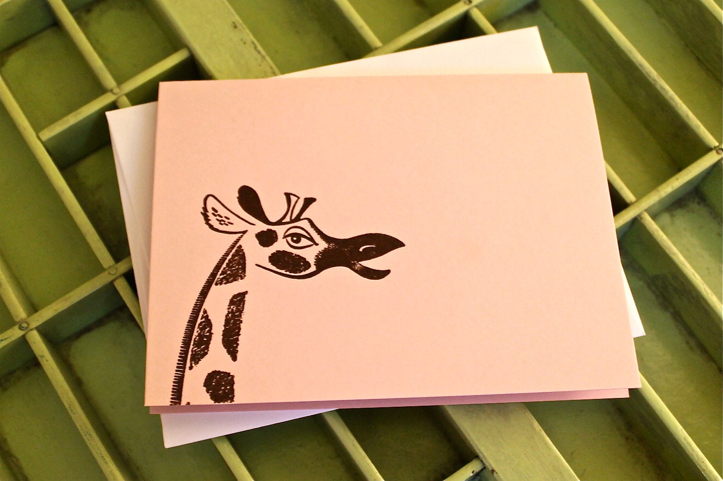 Pink Giraffe Card