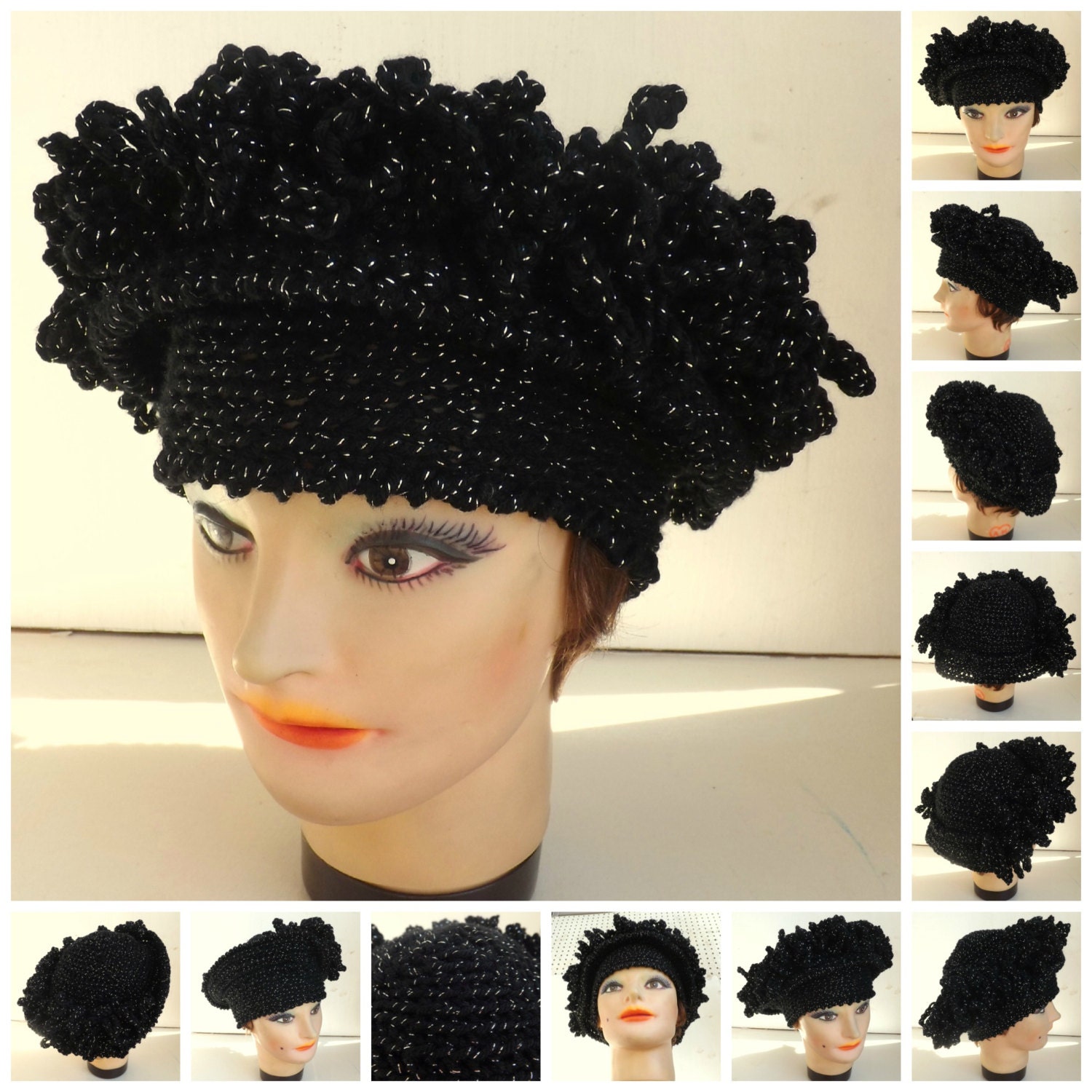 Instant Download Crocheted Pattern Hats for Women - Crochet Hat Pattern PDF for the Linda Womens Fringe Hat - Permission To Sell