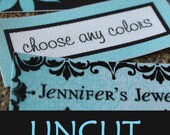 210 UNCUT Custom Printed Fabric Labels REORDER ONLY or your own finished artwork