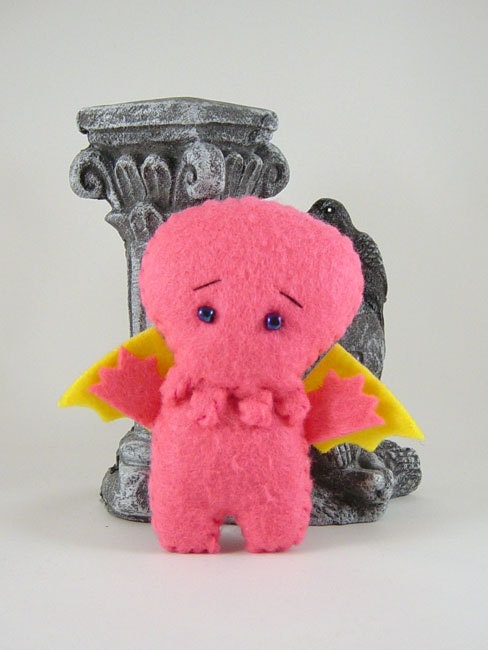 Pink Lemonade Cthulhu Keychain Charm Plush