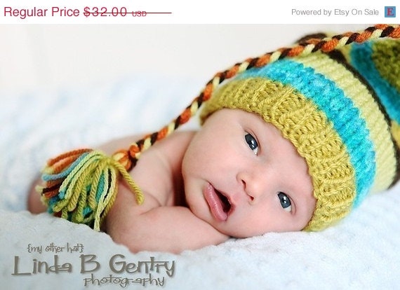 SALE NeWBoRN Baby Boy Girl Hat PHoTO PRoP Fashion Conscious Unigender BeBop Cap Lime Turquoise Brown Orange KNiT to ORDeR ToQue Pick Colors