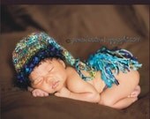 SALE BABY OZ Boy Hat Newborn Photo ProP Munchkin Stocking Cap Fuzzy Brim FaT TaSSeL Turquoise Purple Black Brown KNiT to ORDeR Pick Colors