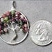 Watermelon Tourmaline Tree of Life Pendant Multi Color Gemstone Wire Wrapped Sterling Silver