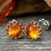 Amber  Earrings - Sterling Silver Posts