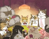 The Cat Pack - Internet Cats Archival Print feat. Grumpy Cat, Lil Bub