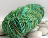 Superwash Merino Hand Dyed Wool Yarn - Fingering Weight, Variegated, 430yds - Tofino
