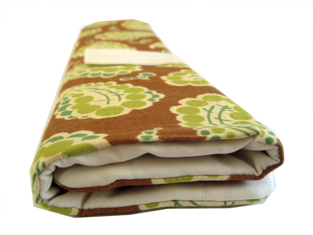 straight knitting needle organizer - paisley