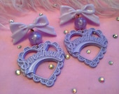 All Lilac Sweetheart Earrings
