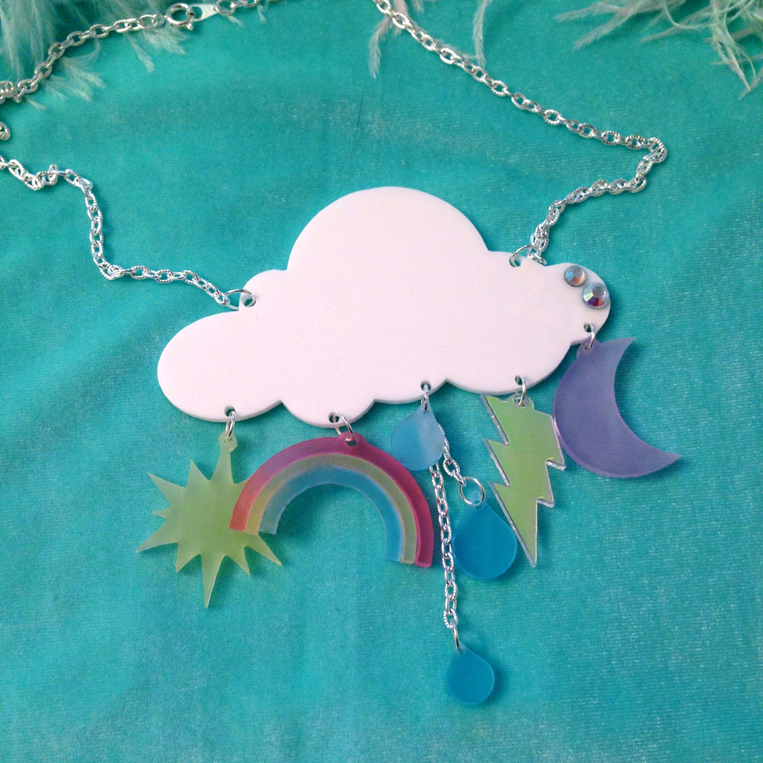 Acrylic Cloud Necklace