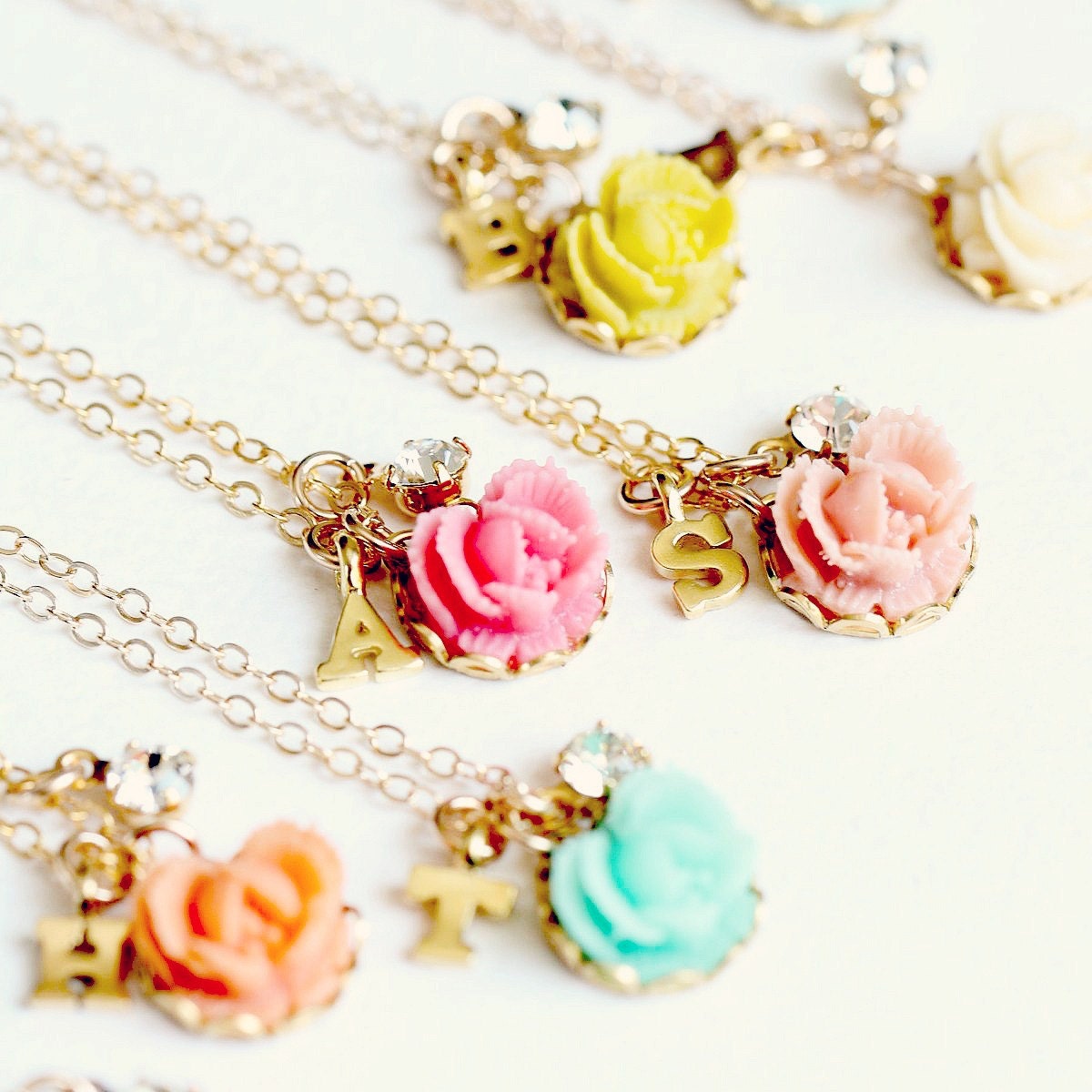 Bridesmaids Jewelry,  Bridesmaids Initial Necklace, Bridesmaids Personalized Necklace