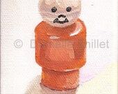 Little People Boy - Original Acrylic Miniature Painting