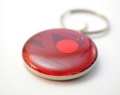 Motherboard Keychain in Red Mens Gift Fathers Day