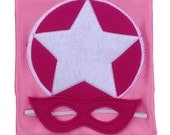 Child Size Pink on Pink Super Cape With Mask