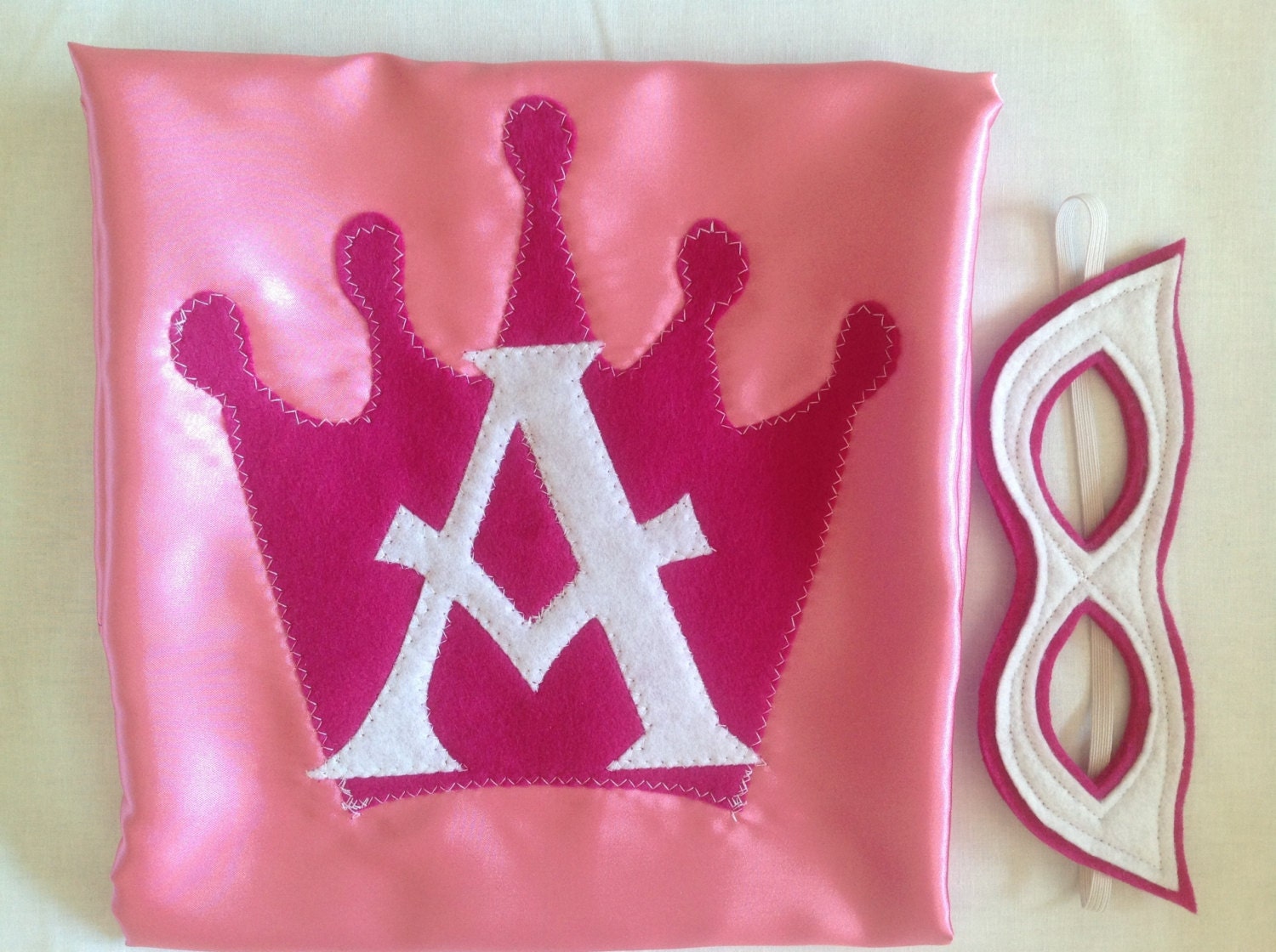 Girls Pinkalicious Personalized Super Cape with double color mask
