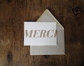 Thank You: Letterpress Flat Card & Envelope (1ct)