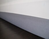 G R A Y twill draft guard, door draft stopper, draft snake