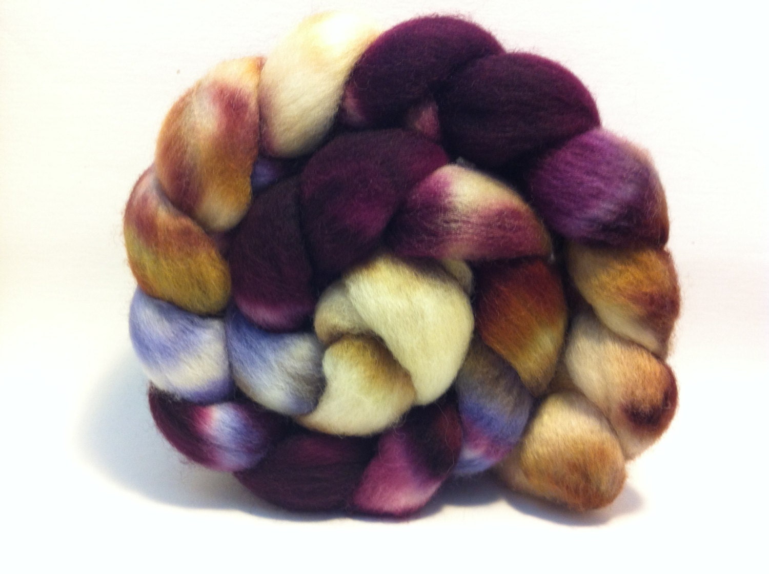 Phat Fiber Vintage Calico - BFL Polwarth SW Merino fiber for spinning and felting