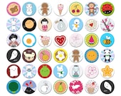 Pick 'n' Mix Kawaii Badges - choose any 10