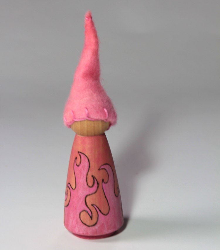 Pink Flames Gnome